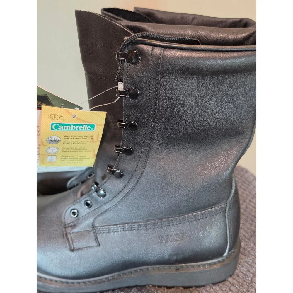 Belleville ICWB Gore-Tex Combat Boots Mens 10.5 R Black Leather Vibram Liners